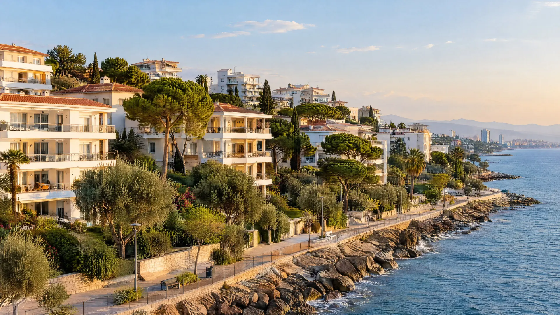 בנייני מגורים על קו החוף של Limassol בקפריסין, בהשוואה לנדל״ן בדובאי