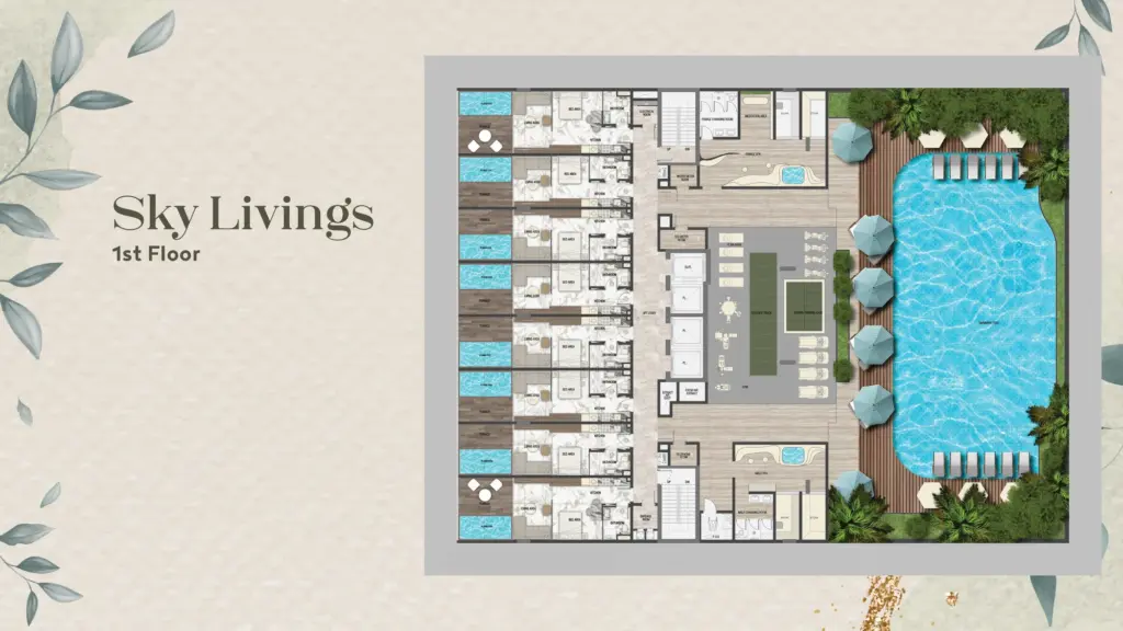 תוכנית יחידה פריסת יחידות · עמוד 3, פרויקט SKY LIVINGS בדובאי