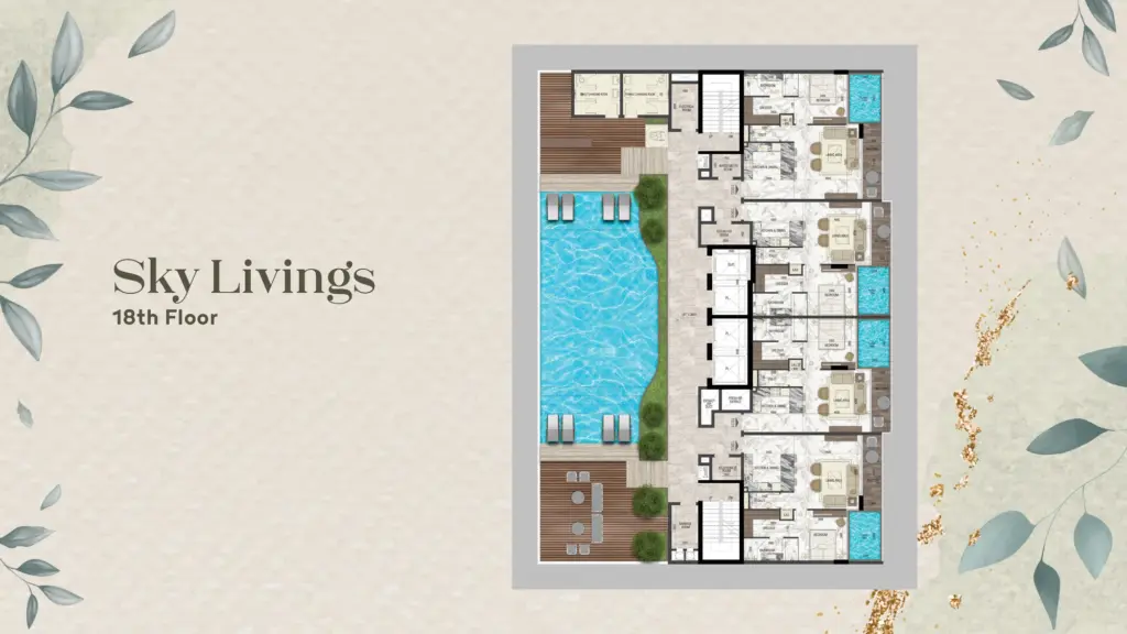 תוכנית יחידה פריסת יחידות · עמוד 9, פרויקט SKY LIVINGS בדובאי
