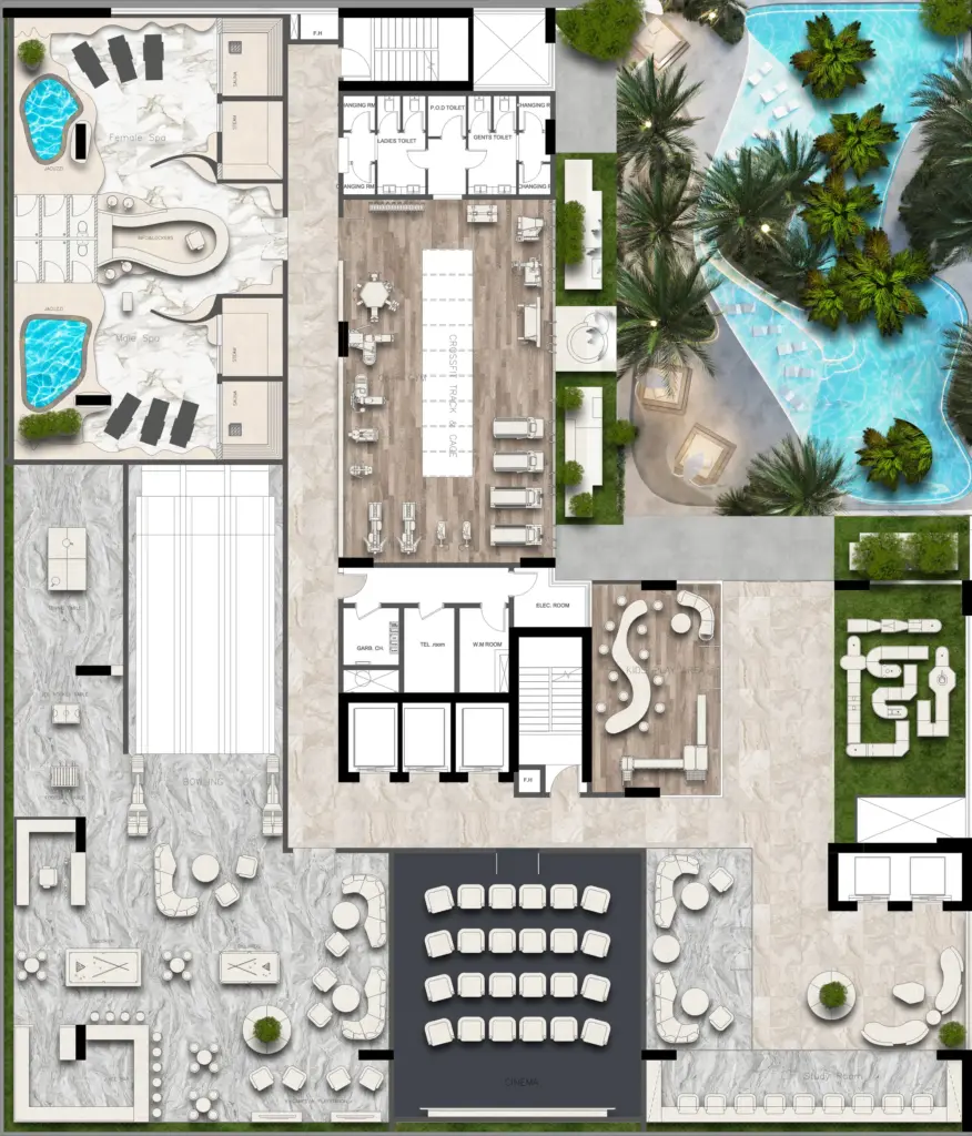 תוכנית קומה מתקנים, פרויקט SKY VISTA בדובאי