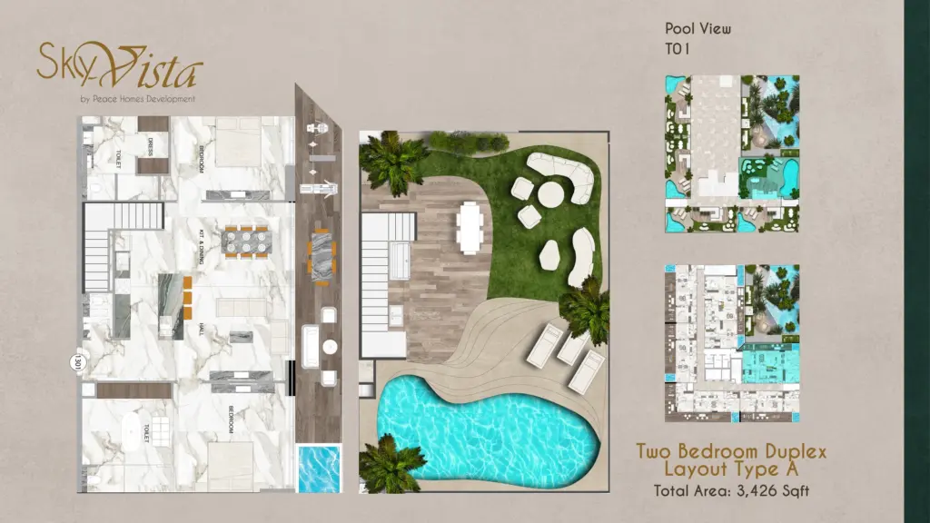 תוכנית יחידה פריסת יחידות · עמוד 9, פרויקט SKY VISTA בדובאי